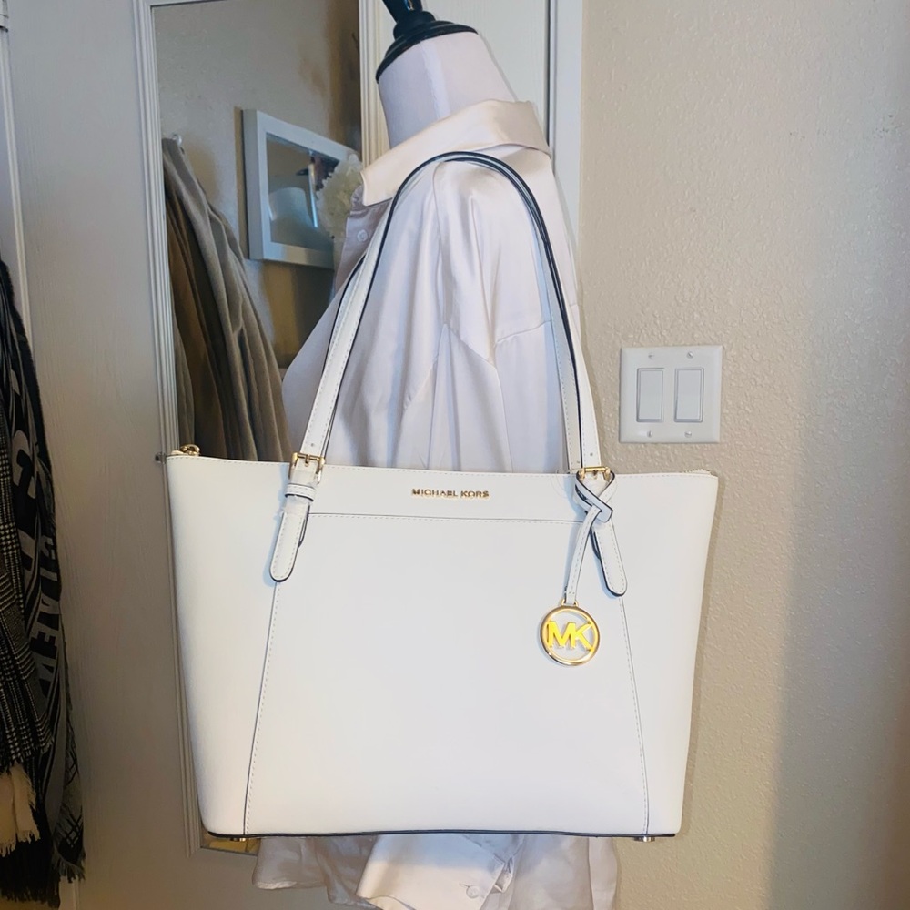 Michael Kors Ciara Tote Optic White - Picture 2 of 6